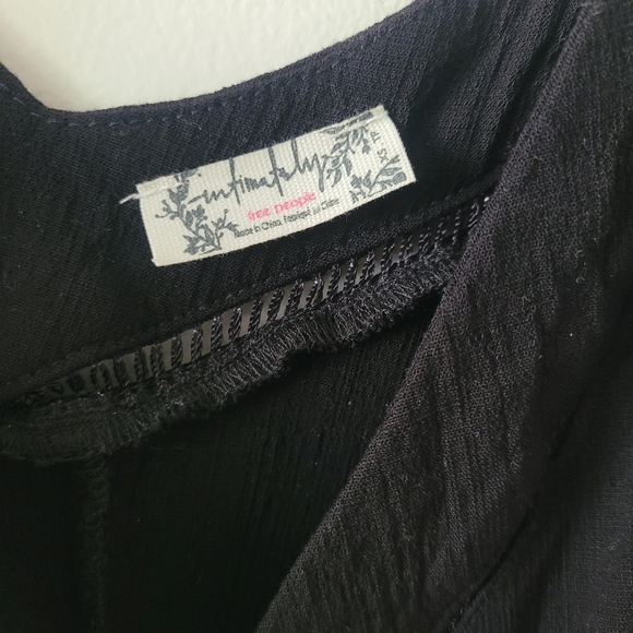 Free People Intimately Dylan Mini Wrap Dress Black Size XS Bodycon - Picture 3 of 11